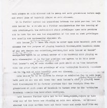 1912 lease for a baseball park at W. 19th and North Streets in Washington