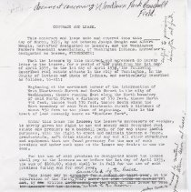 1935 lease for Woodlawn Park Baseball Field in Washington