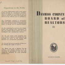 Minimum fees charged by Daviess County Board of Realtors (ca. 1965-1975)