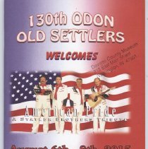 2015 program for Old Settlers Meeting in Odon