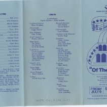 Theater program for "Of Thee I Sing" (ca. 1975)