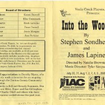 2009 program for "Into the Woods" performed by the Veale Creek Players