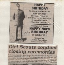 Newspaper clippings compiled by Olive Lawyer # 15 (2008-2009)