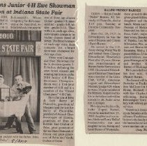 Newspaper clippings compiled by Olive Lawyer # 16 (2010)