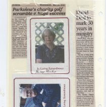 Newspaper clippings compiled by Olive Lawyer # 16 (2010)