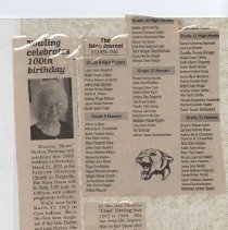 Newspaper clippings compiled by Olive Lawyer # 16 (2010)