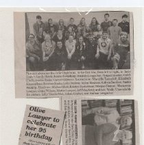 Newspaper clippings compiled by Olive Lawyer # 16 (2010)