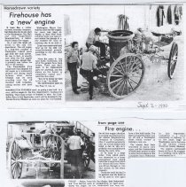 1980 article about restoration of the "Elisha Hyatt" steam engine pumper