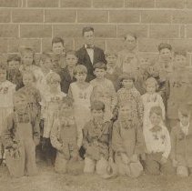Students & teacher at Hudsonville School in Harrison Township (ca. 1921-192