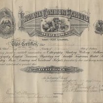Bill Hart's 1915 "Eight Year Course" diploma