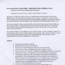 Biography of Cdv (Leonard) Hart (1902-2005) of Washington