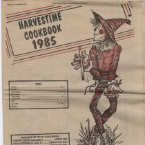 "Harvestime Cookbook 1985" newspaper supplement with recipes