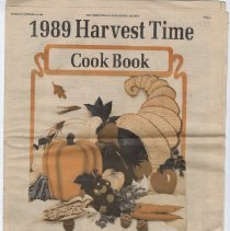 "1989 Annual Harvest Time Cookbook," a newspaper supplement