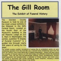 Gill Funeral exhibit at the Daviess County Museum (ca. 2009)