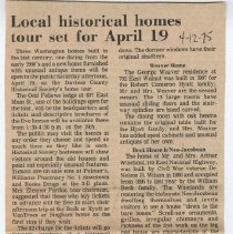 1975 Daviess County Historical Society home tour