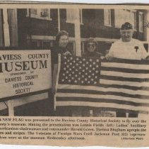 Donation of U.S. flag to the Daviess County Museum (ca. 1979)