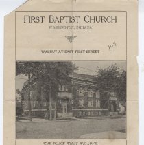 1927 First Baptist Church bulletin in Washington