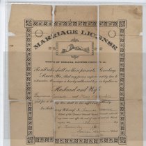 1901 marriage license of Raymond Leonard and Mary A. Hinkle