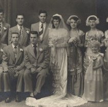 1950 wedding of Don Hinkle & Mary Jean (Hart) Hinkle