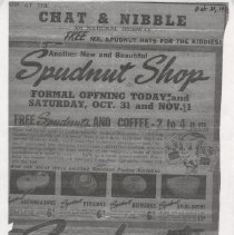 1953 ad for Chat & Nibble restaurant in Washington