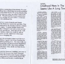 "Boyhood Memories of the 1940s" in Washington by Robert A. Brothers