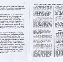 "Boyhood Memories of the 1940s" in Washington by Robert A. Brothers