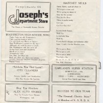 1949 program for Washington v. Sullivan football game