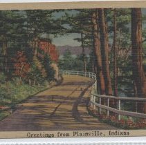 "Greetings from Plainville, Indiana" postcards (ca. 1930-1940)