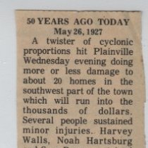 1927 "twister" in Plainville