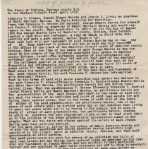 1919 petition to partition Morris family farm in Daviess County