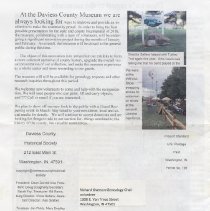 December 2015 Daviess County Historical Society newsletter