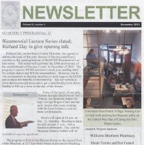 December 2015 Daviess County Historical Society newsletter