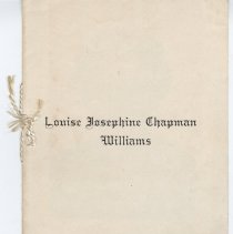 Biography of Louise Josephine (Chapman) Williams (1858-1929)