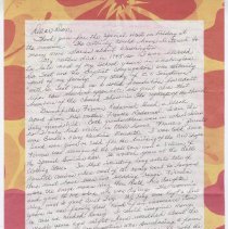 Donna Kenninger's letter about her family history (ca. 2000-2005)