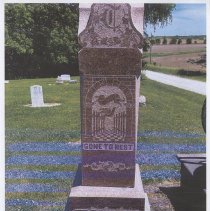 Tomey family gravestone at New Bethel Cemetery
