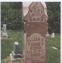 Gravestone of Elijah H. Tomey at New Bethel Cemetery