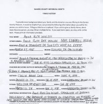 Family history of Anna Ruth (Gee) Walsh