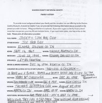 Family history of Joseph B. "Joe Bob" Gee (1867-1944)