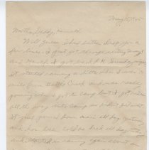 1945 letter from Donald Hinkle to his family in Washington