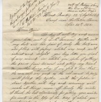1862 Civil War letter from Joseph E. Morris