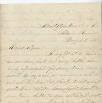 1863 Civil War letter from Joseph E. Morris
