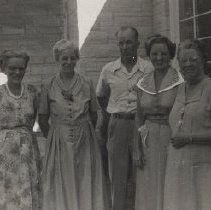 Mr. & Mrs. Robert Neil Barber & Mr. Barber's sisters (ca. 1950)