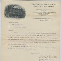 1907 letter to Nelson Horrall about James Johnson