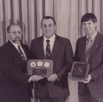 John B. Shawhan receiving 1996 Conservation Farmer of the Year awards