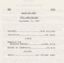 Class of 1937 50 year joint reunion at Washington High School & WCHS