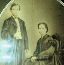 1833 wedding portrait of James & Sarah Ann Campbell