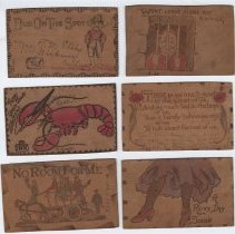 1906 & 1907 leather postcards mailed to Ella Donahue