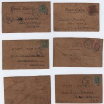 1906 & 1907 leather postcards mailed to Ella Donahue