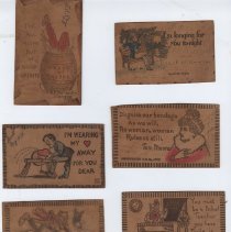 1906 & 1907 leather postcards mailed to Ella Donahue