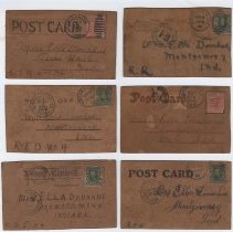 1906 & 1907 leather postcards mailed to Ella Donahue